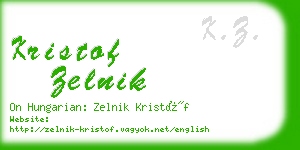 kristof zelnik business card